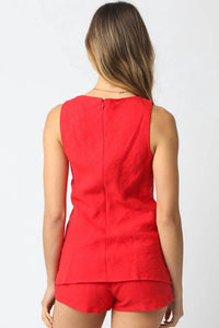 Olivaceous - Women's Margot Linen Top