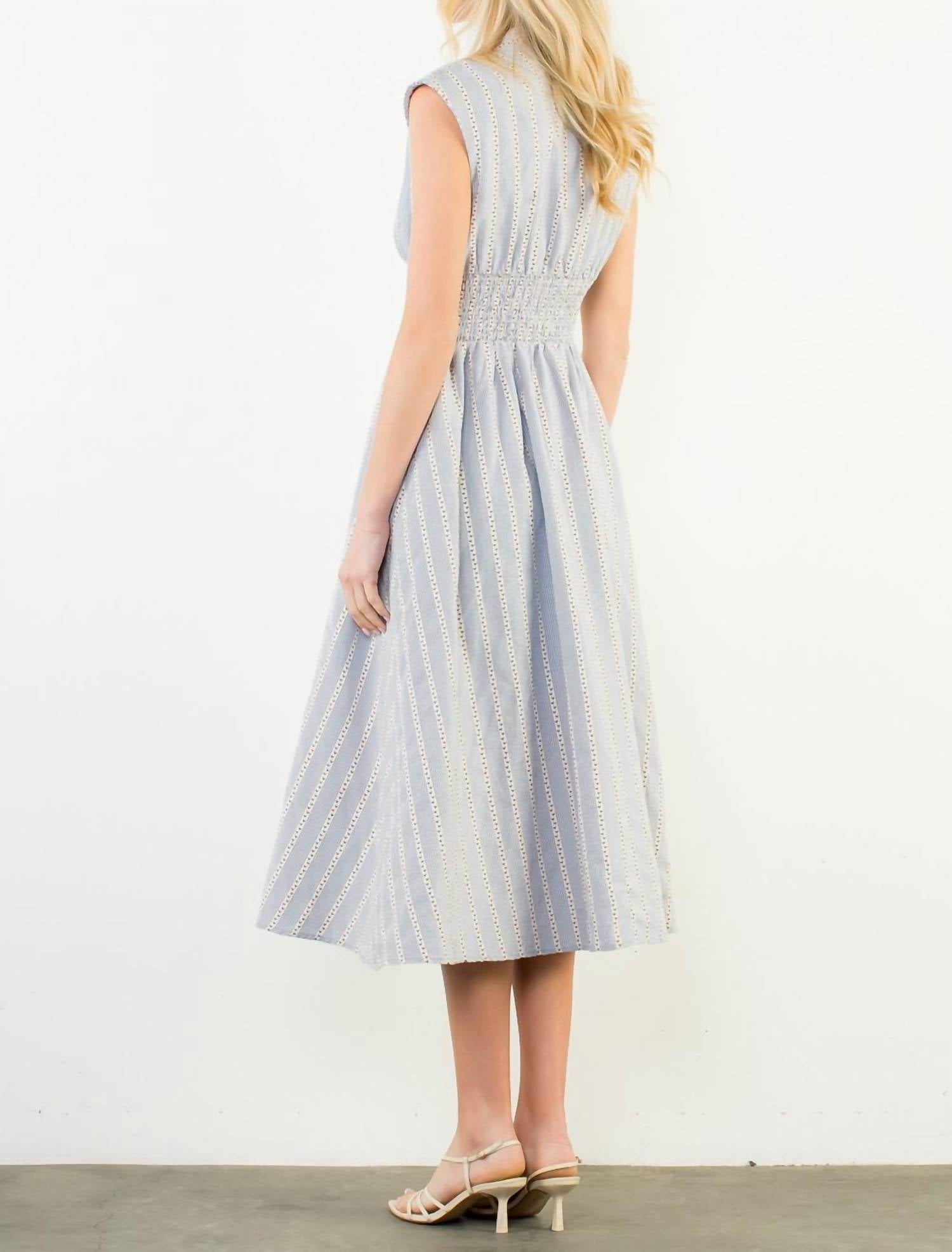 Thml - Striped Floral Pattern Midi Dress