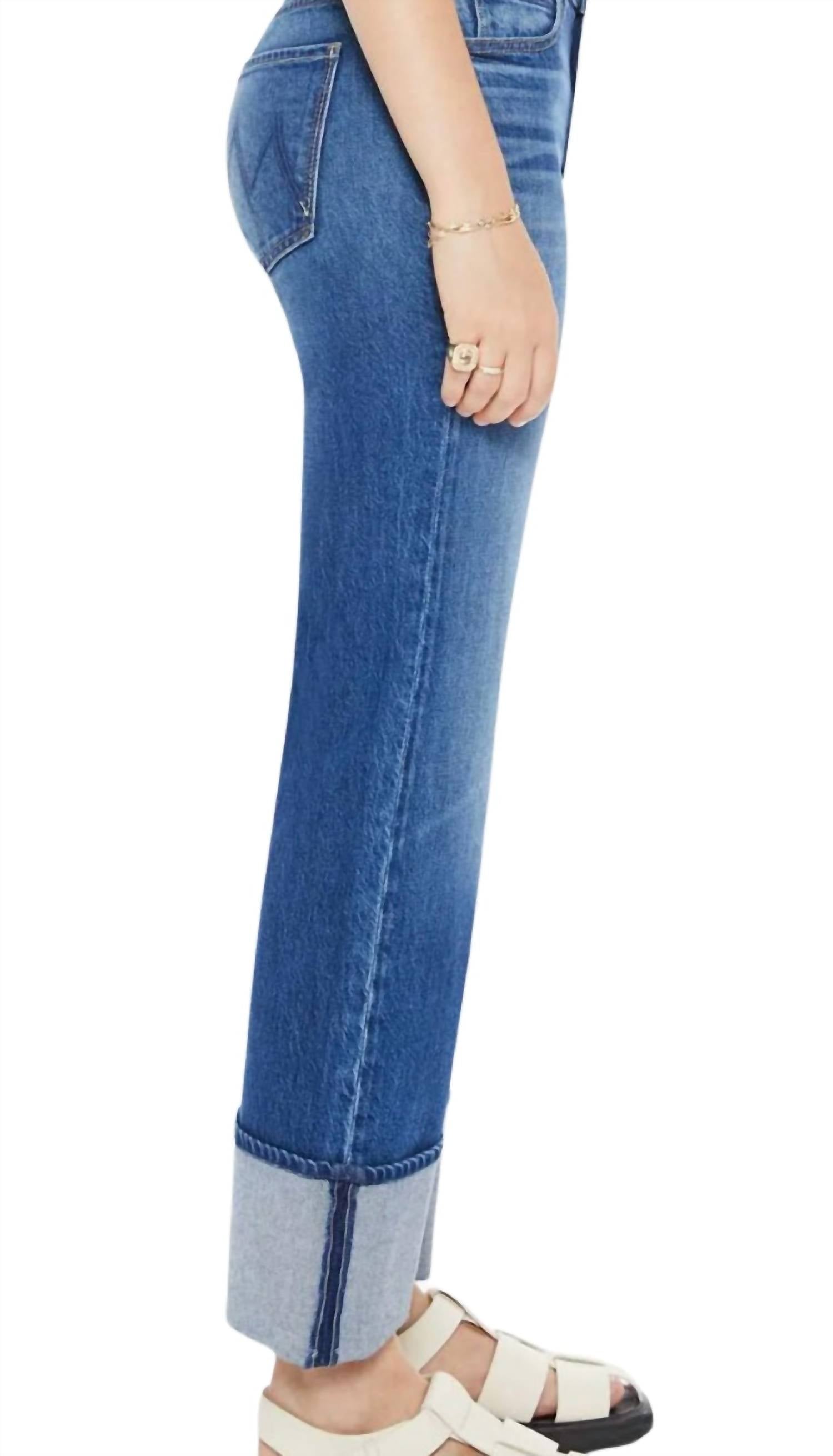 Mother - Checkerboard Duster Flood Cuff Jean