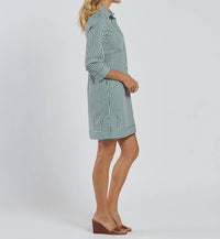 Jude Connally - Finley Cotton Shirting Striped Dress