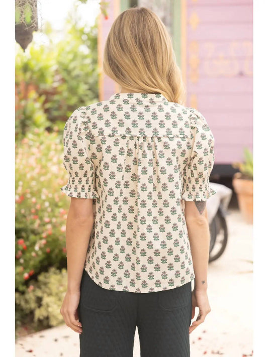 Entro - Emery Smocked Puff Sleeve Top