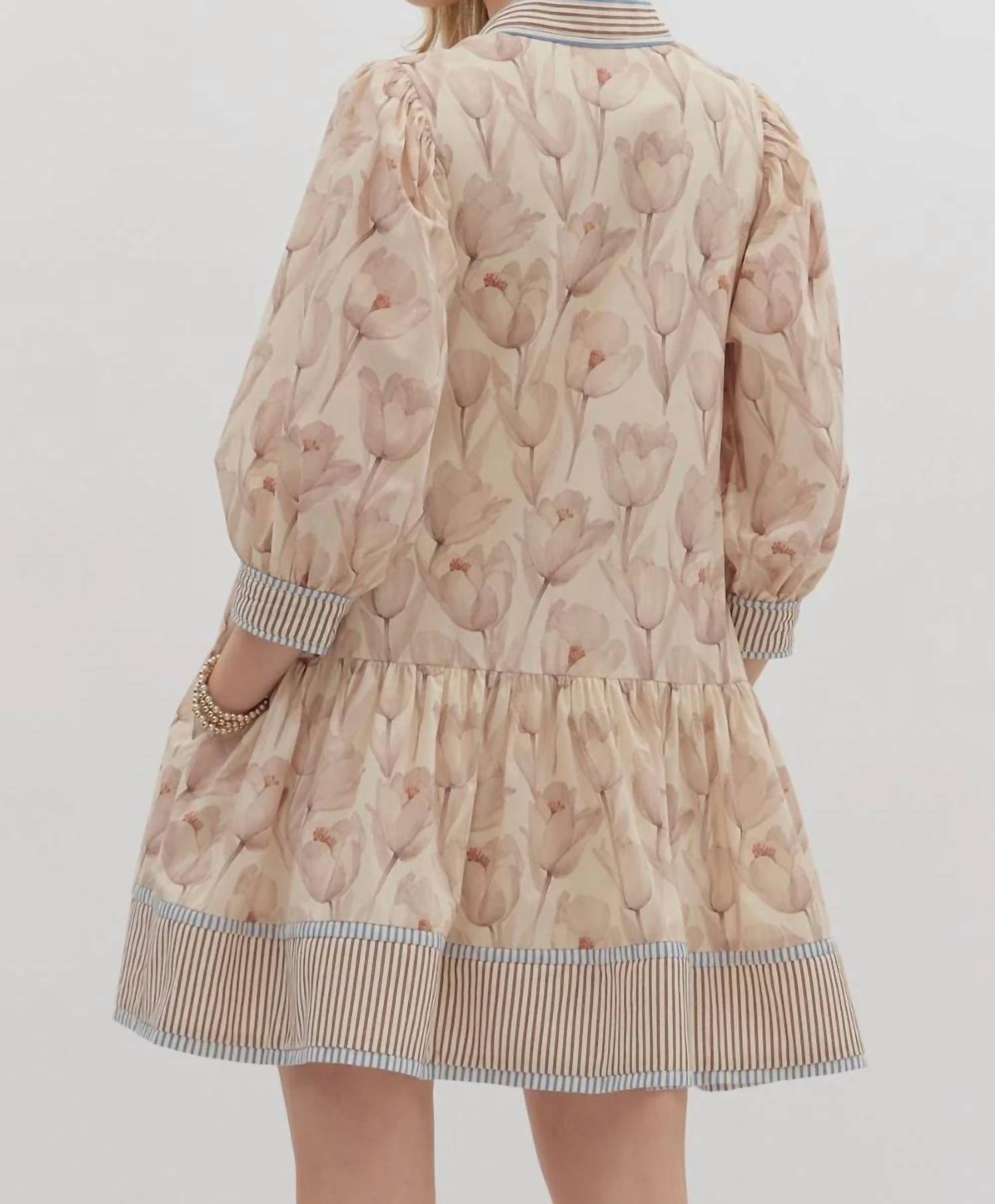 Entro - Fall Floral Shirt Dress