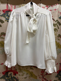 Jade - Women's Silk Tie Front Top