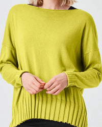 Planet By Lauren G. - Ribbed Boatneck Top