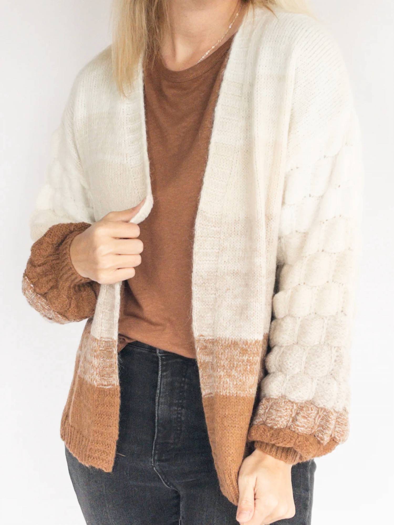 Madelyn - Ombre Open-front Cardigan