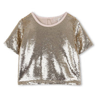 Michael Kors - Girl's Sequins Short Sleeve Top