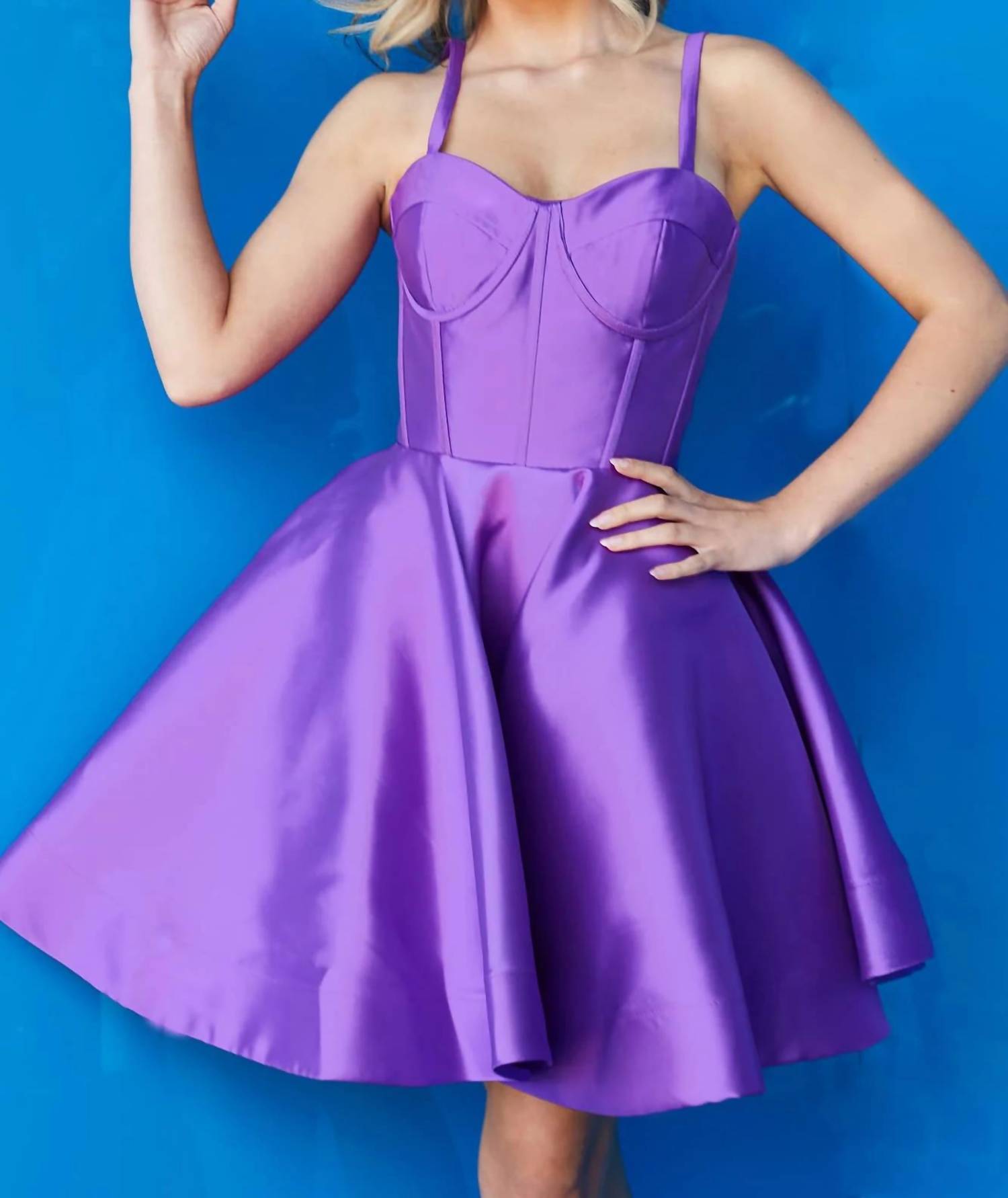 Jovani - Sweetheart Fit And Flare Mini Dress
