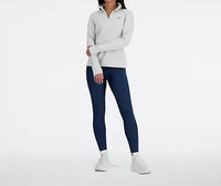 New Balance Sport Essentials Space Dye Quarter Zip Jacket in ash heather - women's jacket