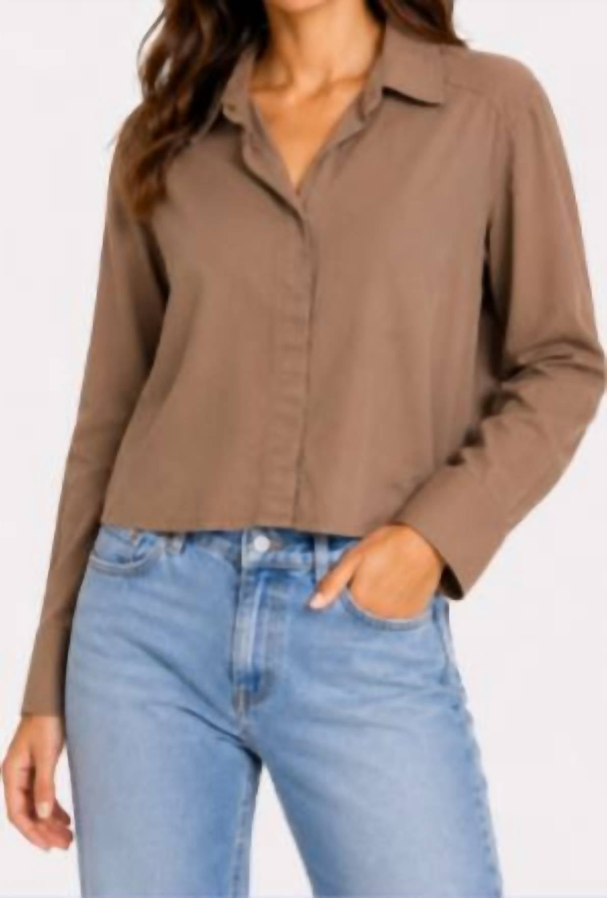 Stateside - Heavy Poplin Cropped Shirt
