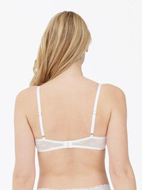 Skarlett Blue Dare Dot Plunge Unlined Bra in white - women's intimate - alternate view