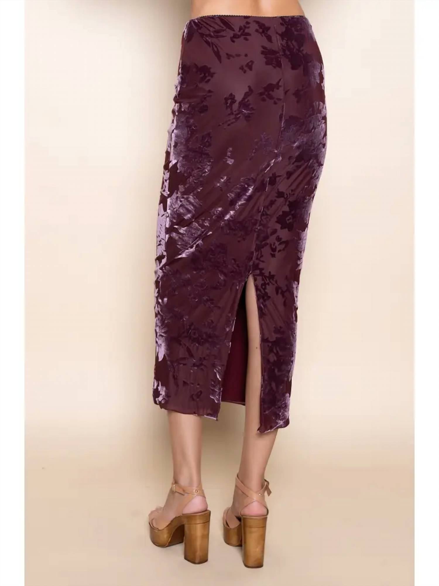 Fore Collection - Brie Bodycon Ankle Length Midi Skirt