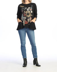Jess & Jane - Golden Mineral Washed Patch Pocket Cotton Top