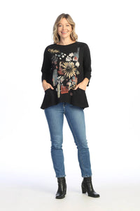 Jess & Jane - Golden Mineral Washed Patch Pocket Cotton Top