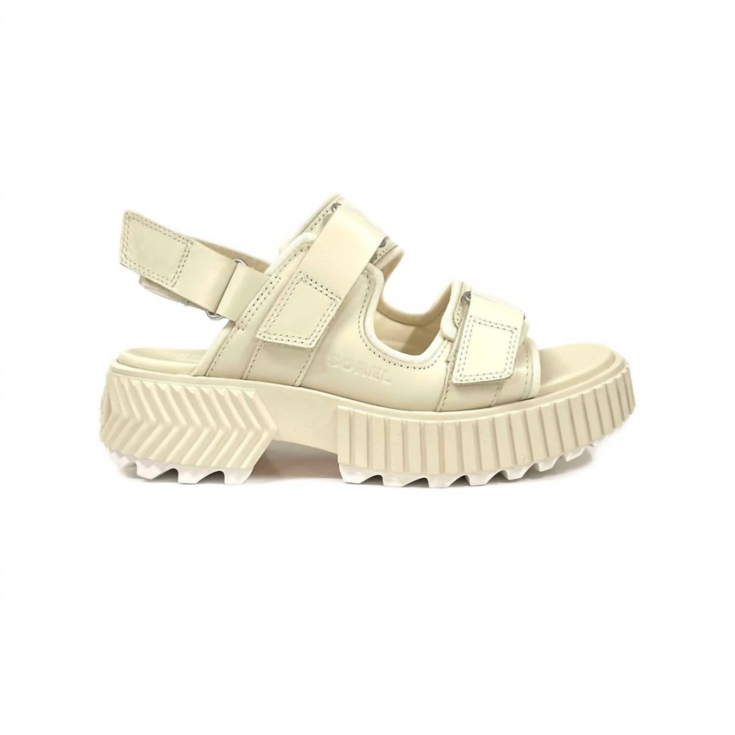 SOREL Women's Ona Avenue Multi Strap Mid Sandal in chalk - women's sandal
