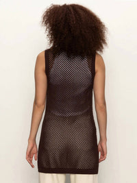 Sanctuary Long Openwork Crochet Vest in mesa - women's jacket - alternate view