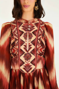 Farm Rio - Amanda Matelasse Tapestry Quilted Mini Dress