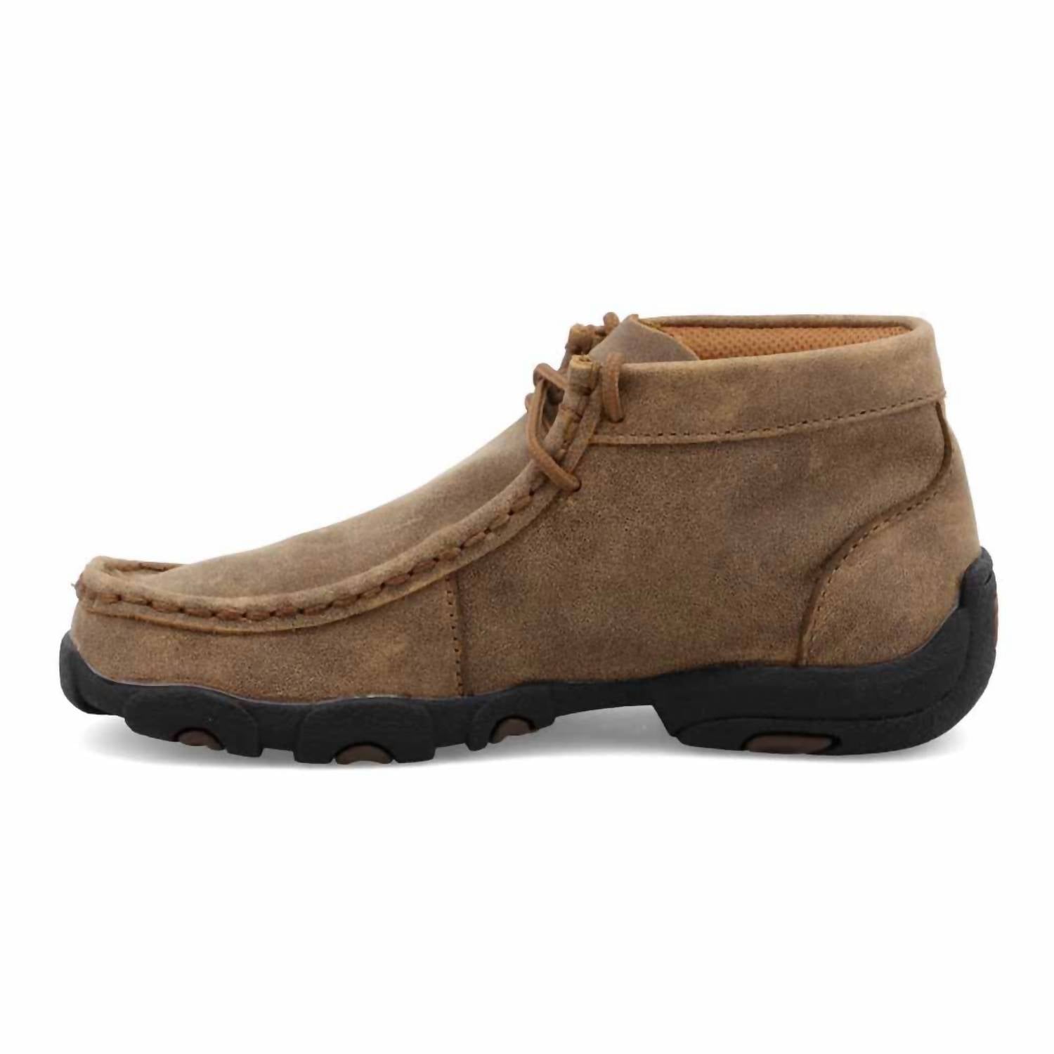 TWISTED X Kid's Chukka Driving Moc Shoes in distressed tan - kids' sneaker - alternate view
