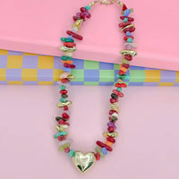 Treasure Jewels - Women's Happy Little Things Heart Necklace