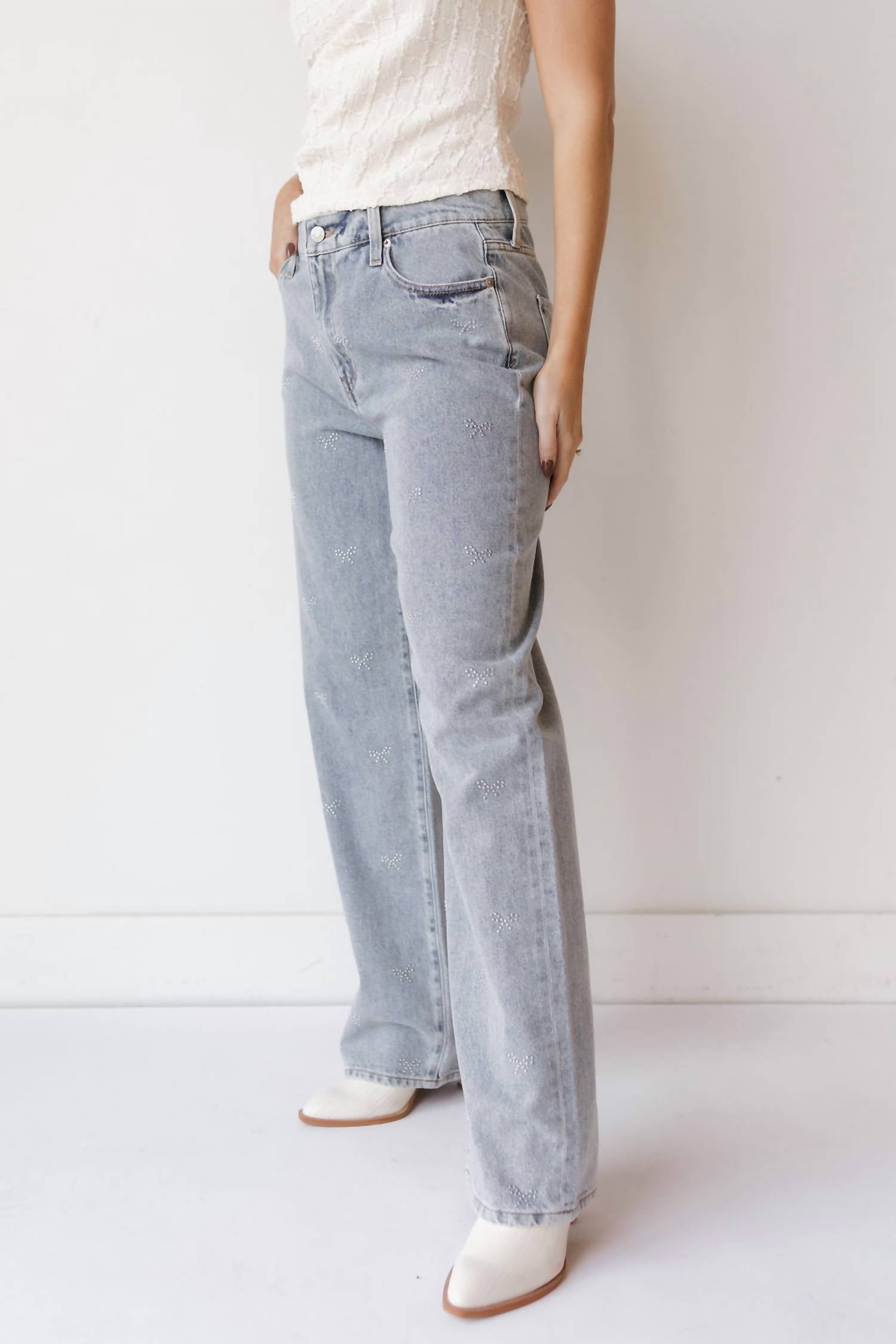 DAZE 1999 Slouch Fit Jeans in lovers knot - women's jeans - detail view
