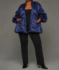 For Her Nyc - New Woven Jacket With Contrasting Lining