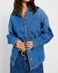 Free People Ashley Shirt in denim - women's shirt