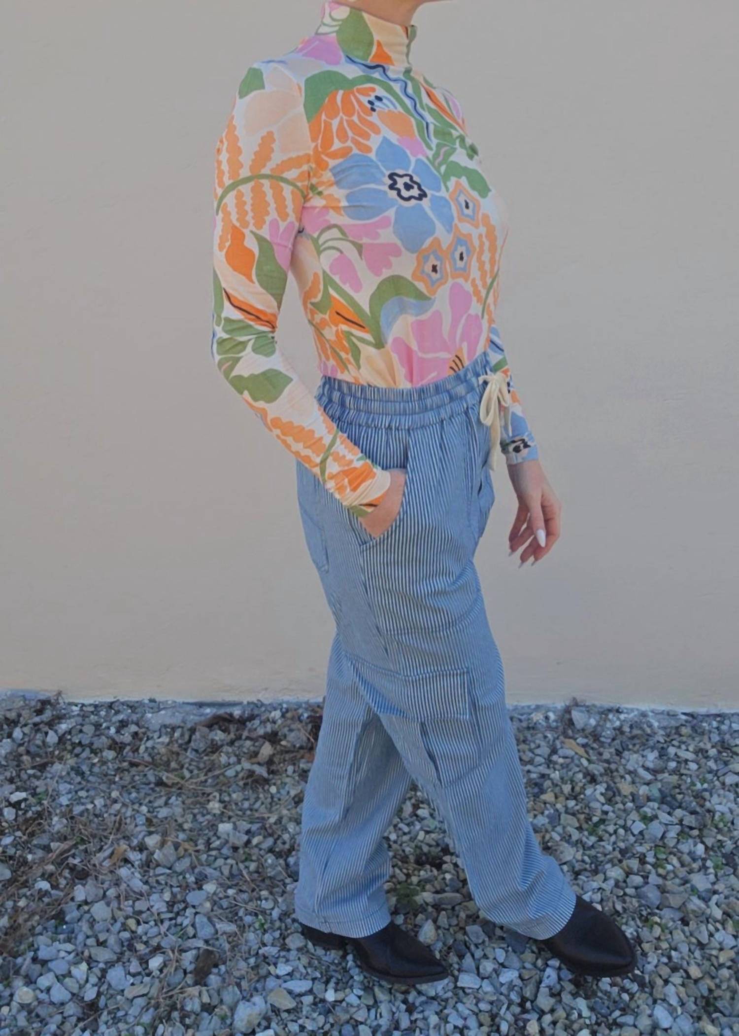 Frnch - Striped Jean Pants