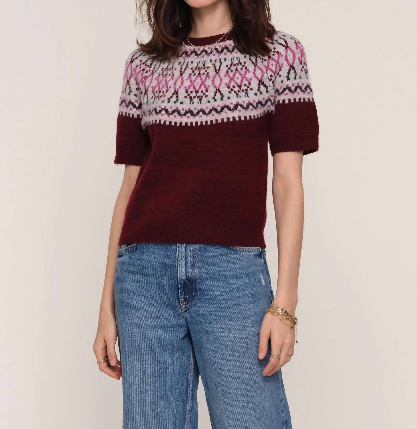 heartloom Ellery Sweater in merlot - women's sweater