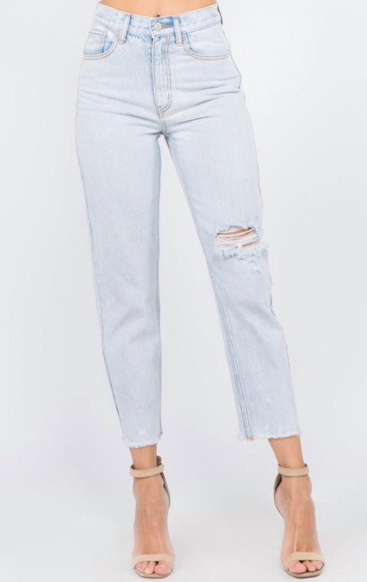 Ontwelfth - Mom cropped straight fit jeans