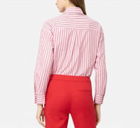 Luisa Cerano - Striped Ruffle Front Blouse