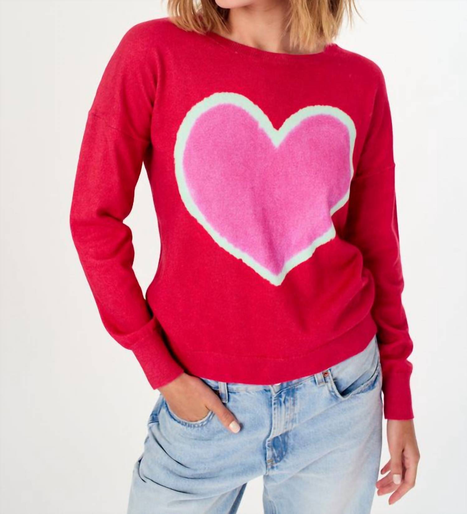 J. Society - Heart Crew Sweater