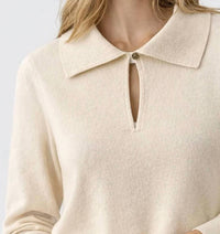 White + Warren - Women's Cashmere Keyhole Polo