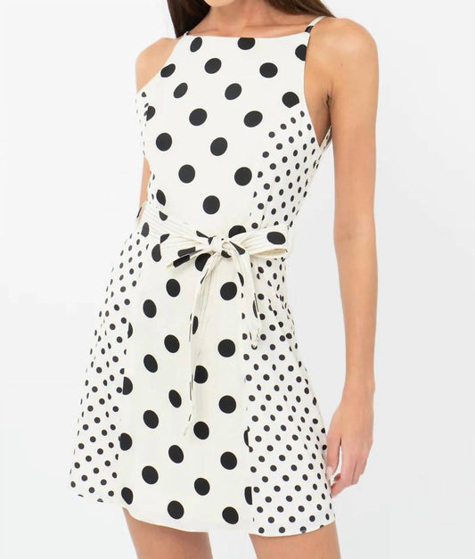 Adelyn Rae - Lelou Polka Dot Tie Dress