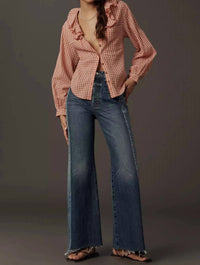 Mother The Tux Sidestepper Sneak Fray Jeans in double take - women's jeans - alternate view