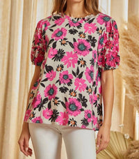 Savanna Jane - Floral Short Sleeve Top