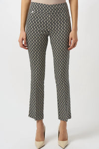 Joseph Ribkoff - Geometric Print Pull-on Straight Leg Pants