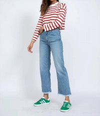 ASKK NY Crop Wide Leg Jeans in keelover - women's jeans - alternate view