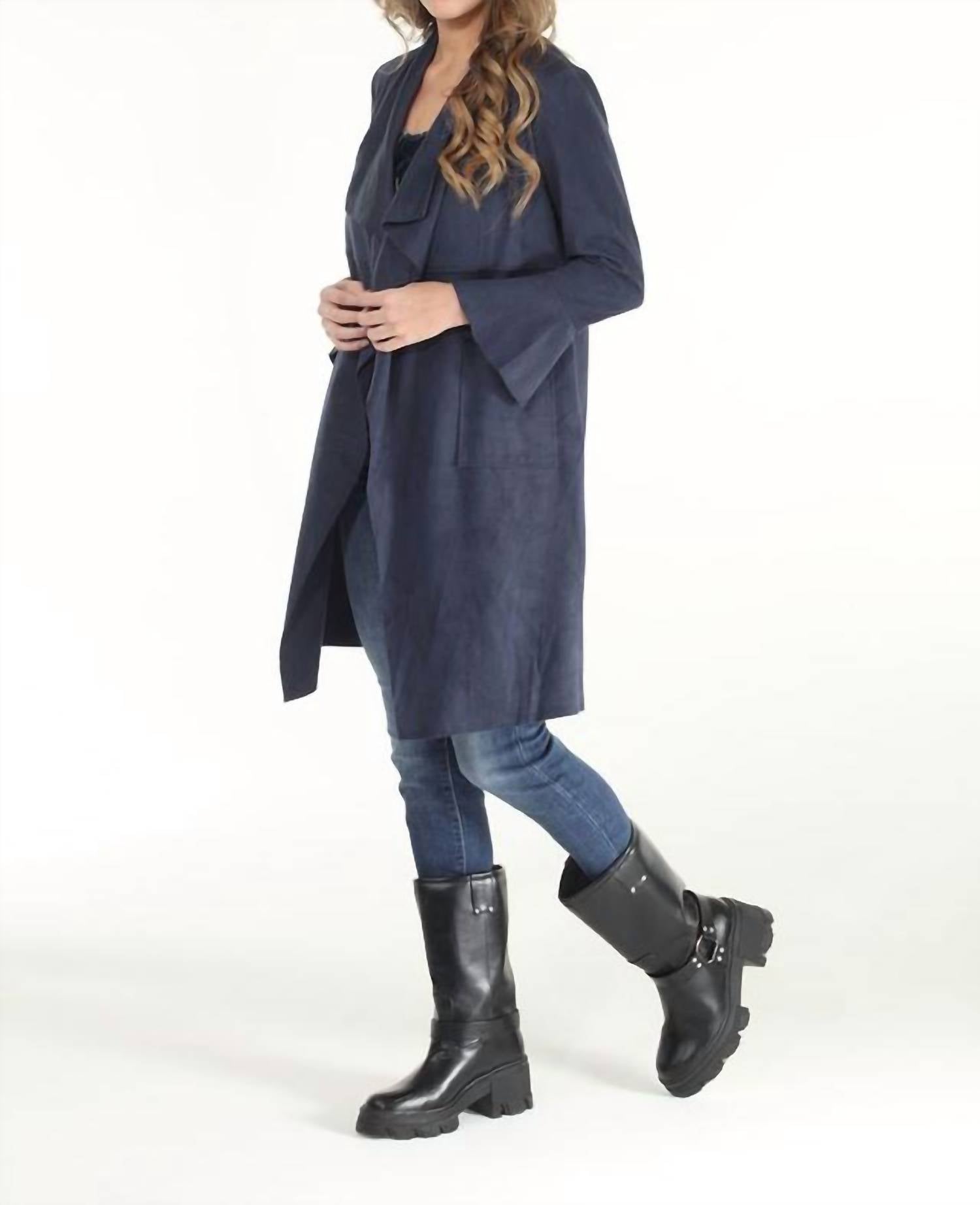 Paparazzi - Women's Drape Front Bell Sleeves Jacket