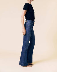 Le Jean Highline Gigi Flare Jean in london calling - women's jeans - detail view