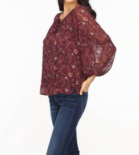 Gredana Ruffle Chiffon Blouse