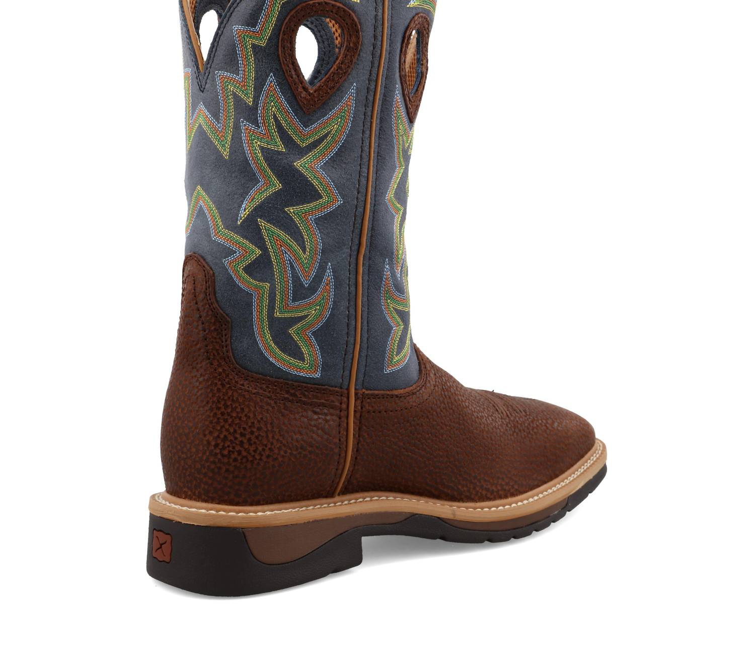 TWISTED X Men's Horseman Soft Toe Boot in navy peanut - men's boots - alternate view