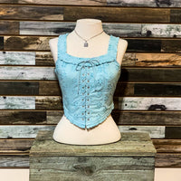 Rock & Roll Denim - Women's Corset Style Eyelet Top