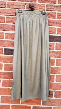 Grade & Gather - Women's Side Slit Maxi Skirt