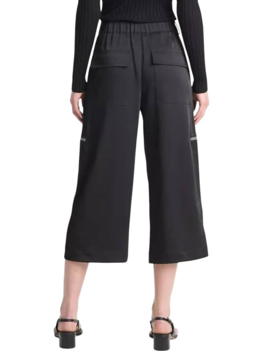 Vince - LOW RISE SATIN PARACHUTE CROP PANTS