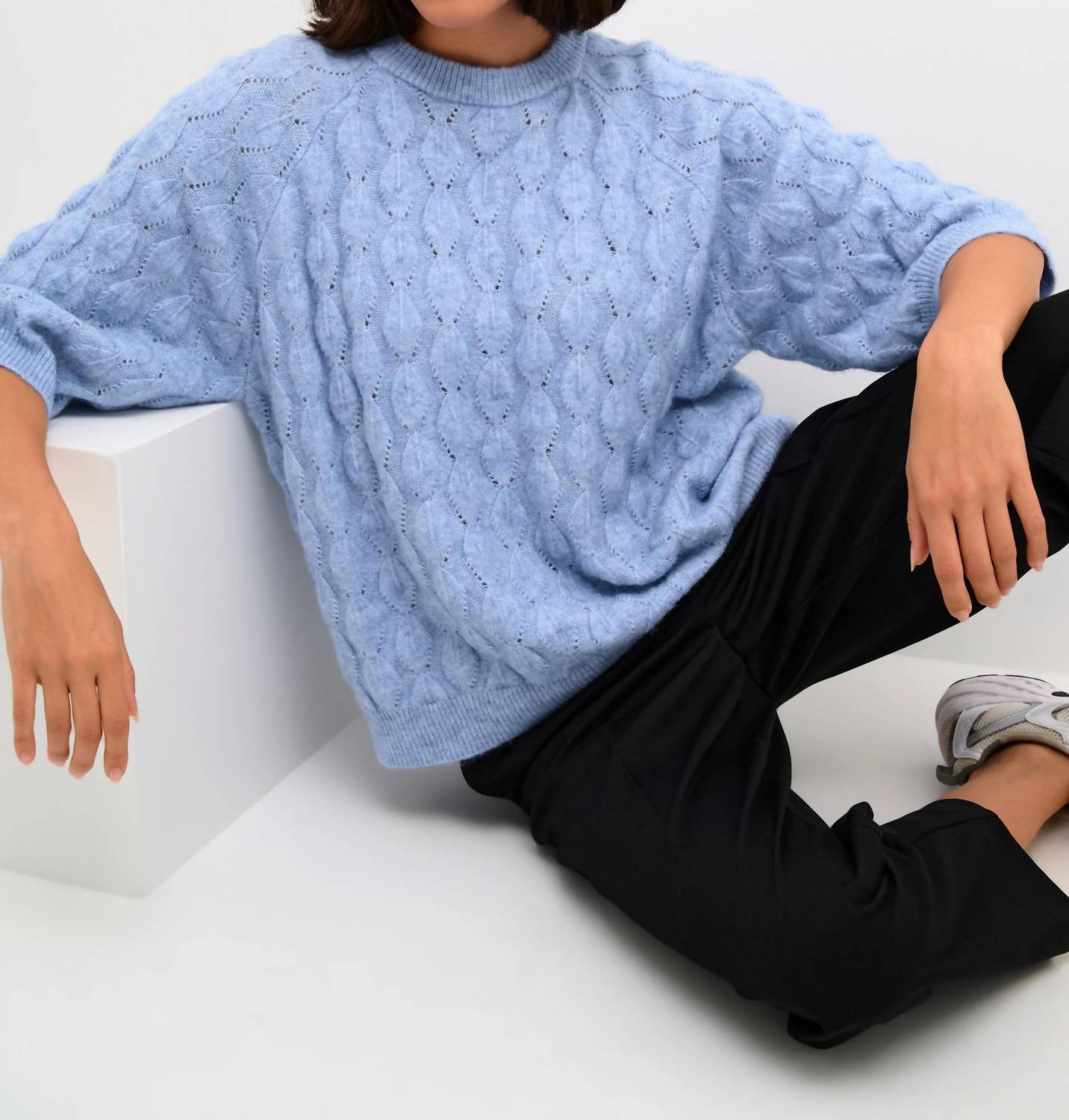 Kaffe - Malene Half Sleeve Round Neck Pullover Sweater