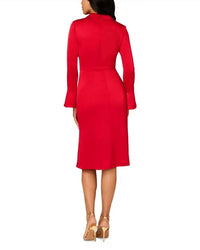 Aidan Mattox - Crepe Back Satin Midi Dress