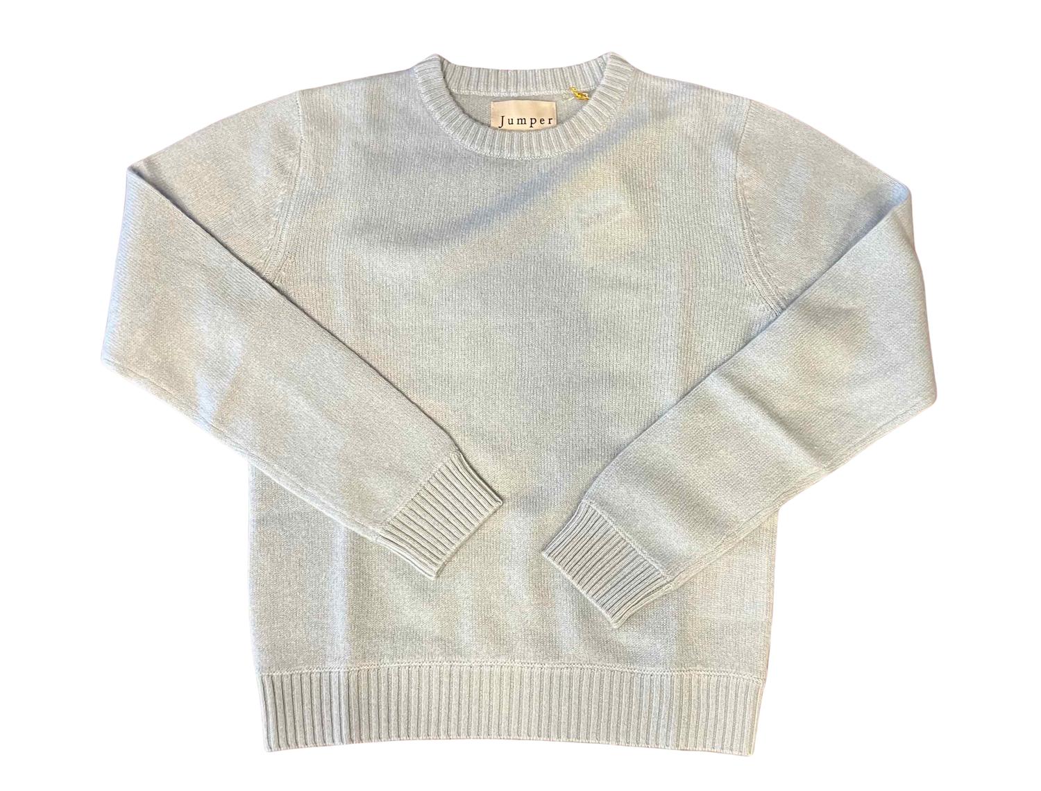 Jumper1234 Women's Lightweight Cashmere Crew Sweater in beige - women's sweater - detail view