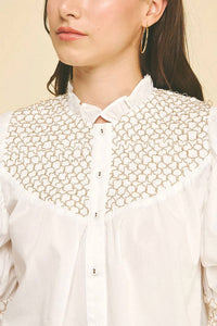 Pinch - Mauri Embroidered Button-Up Blouse