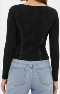 Fifteen Twenty - Faux Suede Stitch Top