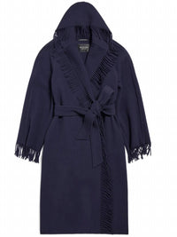 Balenciaga - Women's Fringe Brushed Wool Coat