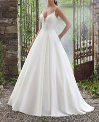 MORILEE Pacifica Peau De Soie Wedding Gown in ivory - women's dress